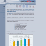 Screen shot of the Parthi Technologies Ltd website.