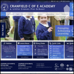Screen shot of the Cranfield Church of England Academy website.