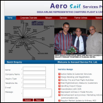 Screen shot of the Aerosail Ltd website.