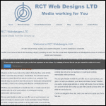 Screen shot of the Rct Webdesigns Ltd website.