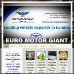 Screen shot of the Euro Motor Giant Ltd website.