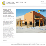 Screen shot of the Polymer Concepts Ltd website.