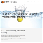 Screen shot of the Pset (UK) Ltd website.