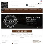 Screen shot of the Board Game Exchange Ltd website.