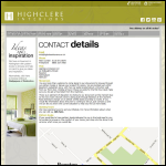 Screen shot of the Highclere Interiors Ltd website.