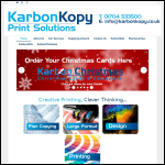 Screen shot of the Karbon Kopy Ltd website.