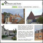 Screen shot of the Hearn & Sons Roofing Ltd website.
