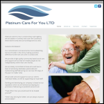 Screen shot of the Platinum Care for You Ltd website.