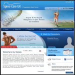 Screen shot of the Spine Support Ltd website.