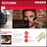 Screen shot of the Popcorn Pr Ltd website.