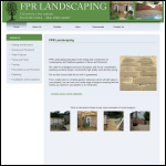 Screen shot of the FPR Landscaping website.