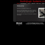 Screen shot of the Ponthaugh Systems Ltd website.