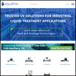 Screen shot of the Aquafine (UK) Ltd website.