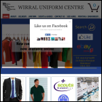 Screen shot of the Wirral Uniform Ltd website.