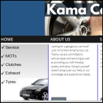 Screen shot of the Kama Cars Ltd website.