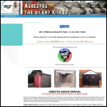 Screen shot of the Asbestos Garage Removal website.
