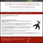 Screen shot of the Calderbank Metal Recycling website.