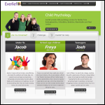Screen shot of the Everlief Child Psychology Ltd website.