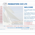 Screen shot of the Rigmasters (UK) Ltd website.