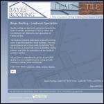 Screen shot of the Bayes Roofing (Suffolk) website.