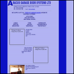Screen shot of the Abacus Garage Doors Systems Ltd website.