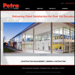 Screen shot of the Petra Construction Ltd website.