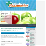 Screen shot of the Healthy Living Pharmacies Ltd website.