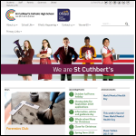 Screen shot of the St Cuthbert's Catholic High School website.
