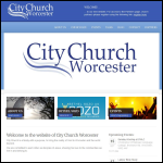 Screen shot of the City Church Worcester website.