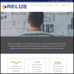 Screen shot of the Relus Systems Ltd website.
