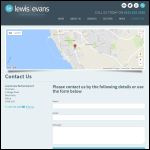 Screen shot of the Lewis Evans Ltd website.
