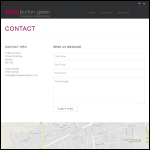 Screen shot of the Burton Green Design Ltd website.