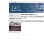 Screen shot of the A1 Steel Buildings Ltd website.