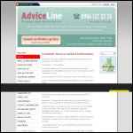 Screen shot of the Adviceline Ltd website.