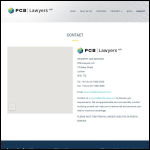 Screen shot of the Pcb Legal Ltd website.