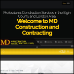Screen shot of the Md Contracting Ltd website.