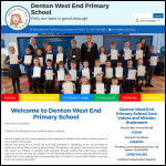 Screen shot of the Denton West End Primary School website.