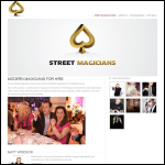 Screen shot of the Street Magicians Ltd website.