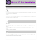 Screen shot of the Hexion Hr Solutions Ltd website.