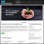 Screen shot of the Aah Accounting Ltd website.