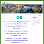 Screen shot of the City Bookkeepers Ltd website.
