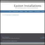 Screen shot of the Easton Installations Ltd website.