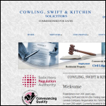 Screen shot of the Cowling Swift & Kitchin Ltd website.