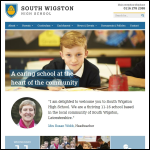 Screen shot of the South Wigston High School website.