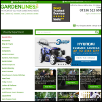 Screen shot of the Gardenline Ltd website.