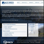 Screen shot of the Acumen Property Solutions Ltd website.