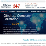 Screen shot of the One Offshore Formations Ltd website.