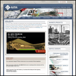 Screen shot of the Alpha-one Consultants Ltd website.