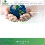 Screen shot of the Green Crescent Environmental Engineering Ltd website.
