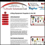 Screen shot of the Liftsafe Solutions Ltd website.